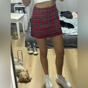 Red Plaid Cara Skirt